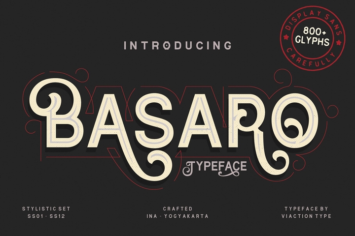 Basaro Font preview